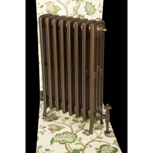 The "Mayfair" 4 Column 760mm (H) Traditional Victorian Cast Iron Radiator - Antiqued Gold