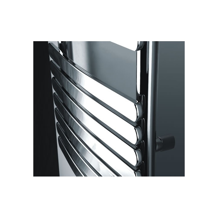 500mm (w) x 800mm (h) "Castell" Electric Chrome Designer Towel Rail (Single Heat or Thermostatic Option)