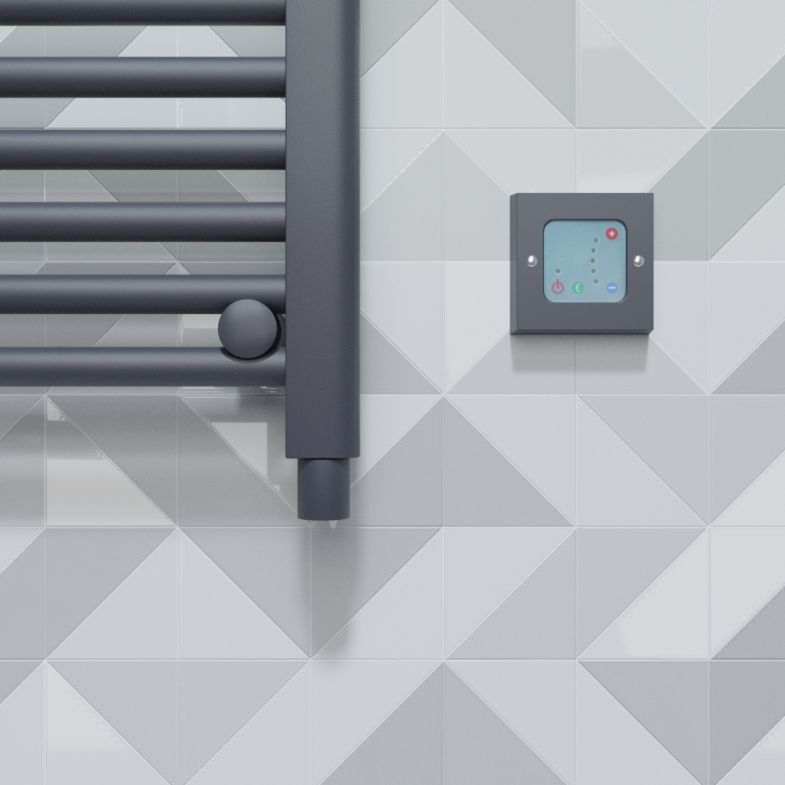 NOVA Anthracite Electric Heating Elements & Wall Controller