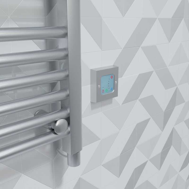 "NOVA" Silver Electric Heating Elements (150W to 800W) & Silver Wall Controller - Insitu