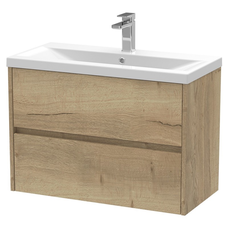 Havana 800mm Wall Hung Double Drawer Vanity Units