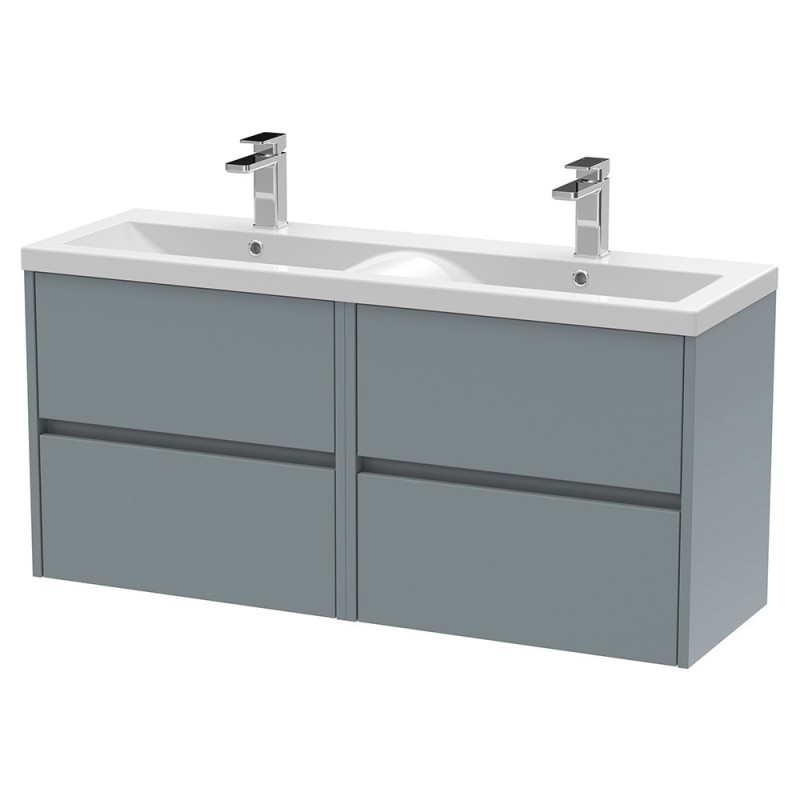 Havana 1200mm Wall Hung 4-Drawer Double Basin Vanity Units