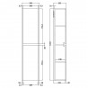 Havana 350mm x 1433mm Tall Cupboard Unit