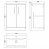 Arno 600mm Freestanding Cupboard Vanity Units