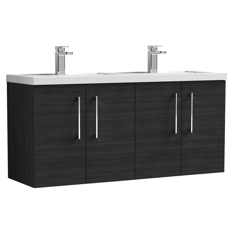 Arno 1200mm Wall Hung Double Basin Cupboard Vanity Units