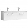 Arno 1200mm Wall Hung Double Drawer Double Basin Vanity Units