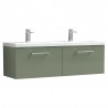 Arno 1200mm Wall Hung Double Drawer Double Basin Vanity Units