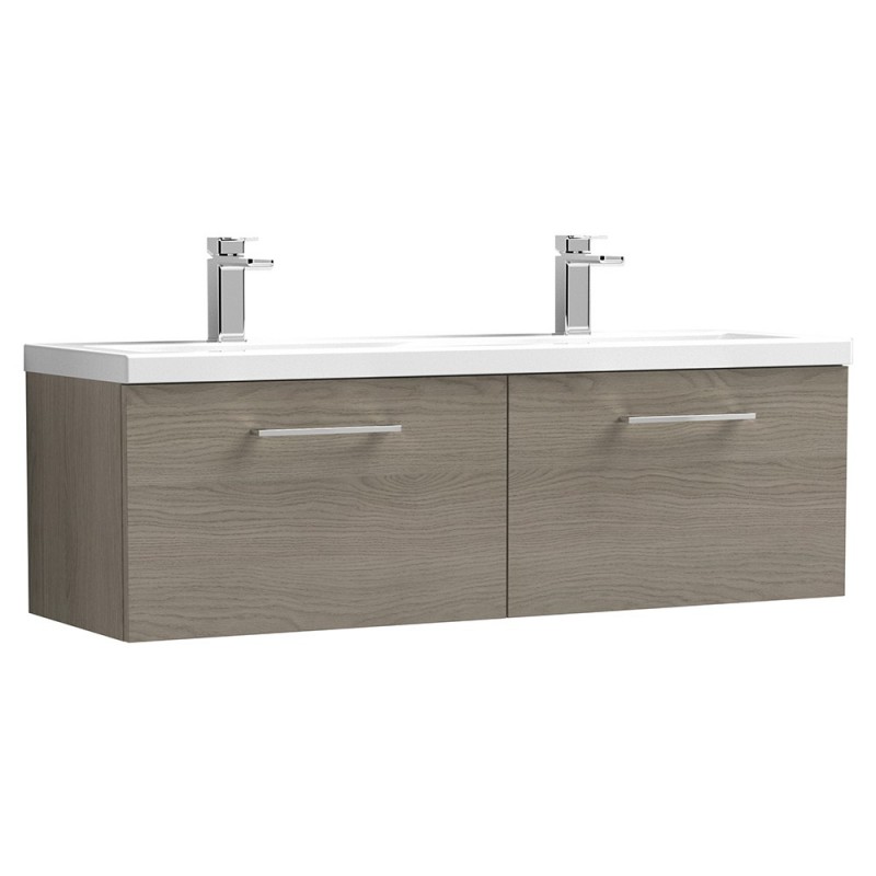 Arno 1200mm Wall Hung 2-Drawer Double Basin Vanity Units