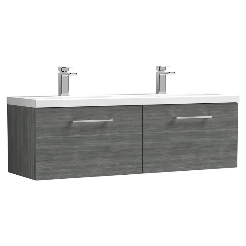 Arno 1200mm Wall Hung 2-Drawer Double Basin Vanity Units