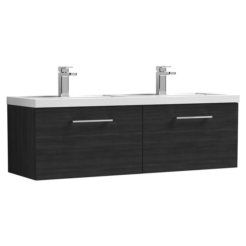 Arno 1200mm Wall Hung 2-Drawer Double Basin Vanity Units