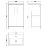 Arno Compact 500mm Freestanding Cupboard Vanity Units