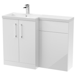 Arno 1100mm Freestanding Bathroom Combination Vanity Unit – Basin & WC Set