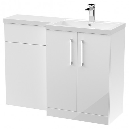 Arno 1100mm Freestanding Bathroom Combination Vanity Unit – Basin & WC Set