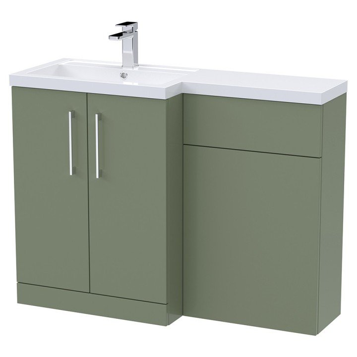 Arno 1100mm Freestanding Bathroom Combination Vanity Unit – Basin & WC Set
