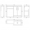 Arno 1100mm Freestanding Combination Vanity Units