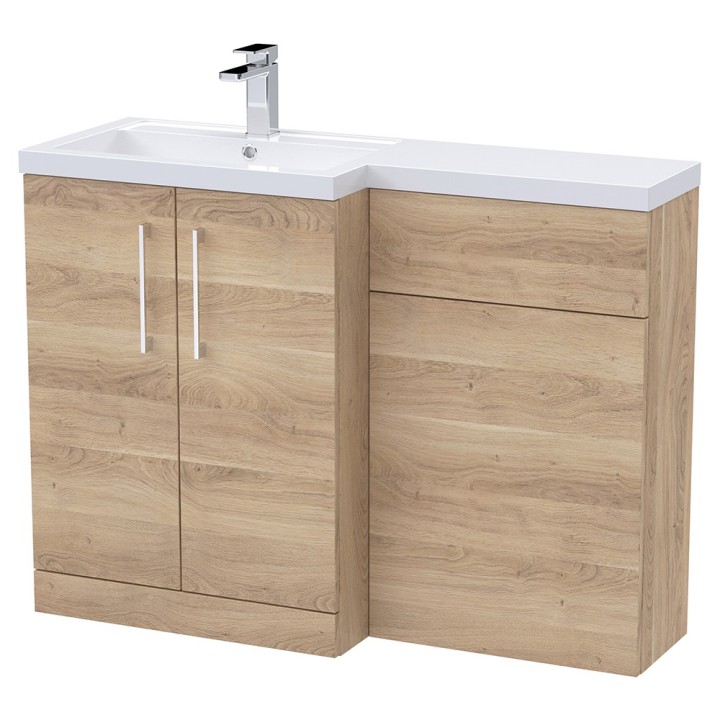 Arno 1100mm Freestanding Bathroom Combination Vanity Unit – Basin & WC Set
