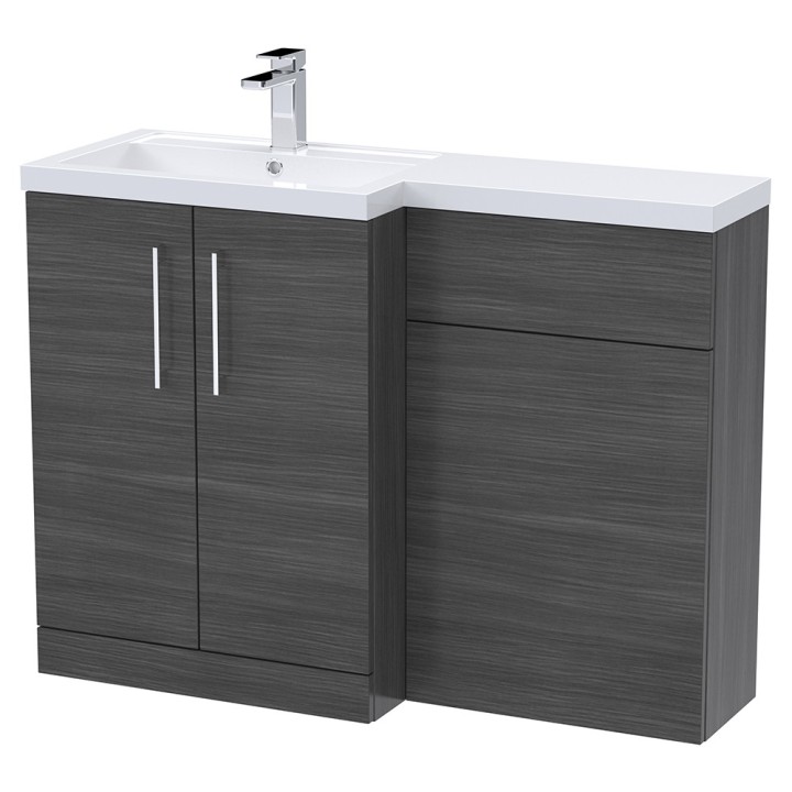 Arno 1100mm Freestanding Bathroom Combination Vanity Unit – Basin & WC Set