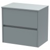 Havana 600mm Wall Hung Double Drawer Worktop Vanity Units