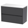 Havana 800mm Wall Hung Double Drawer Worktop Vanity Units