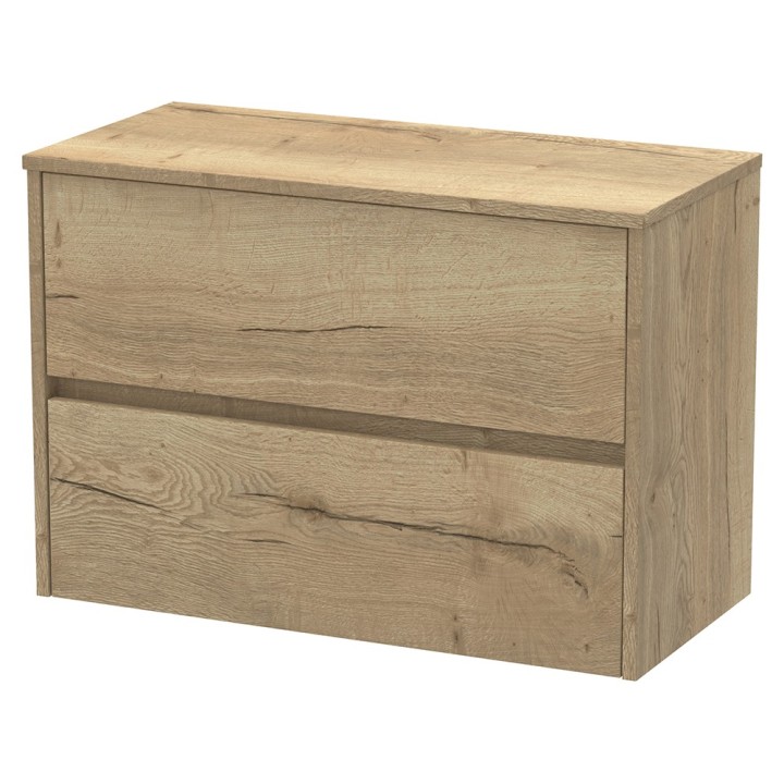 Havana 800mm Wall Hung Double Drawer Worktop Vanity Units