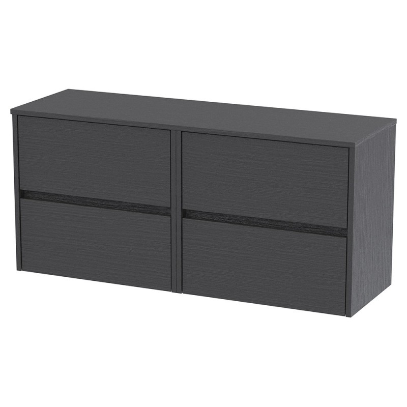 Havana 1200mm Wall Hung 4-Drawer Double Basin Worktop Vanity Units