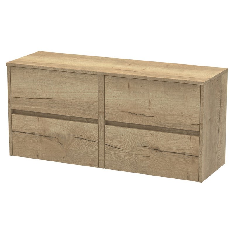 Havana 1200mm Wall Hung 4-Drawer Double Basin Worktop Vanity Units