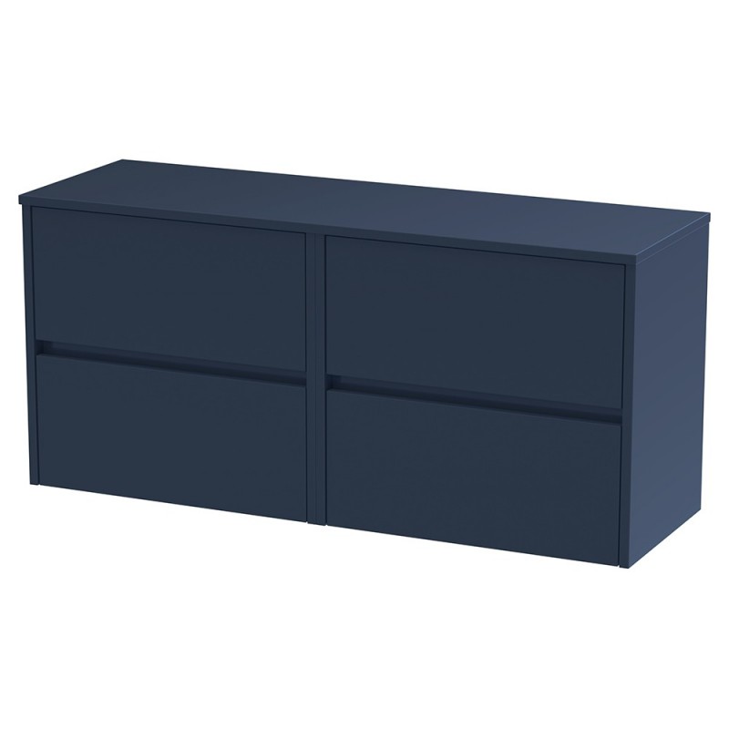 Havana 1200mm Wall Hung Four Drawer Double Basin Worktop Vanity Units