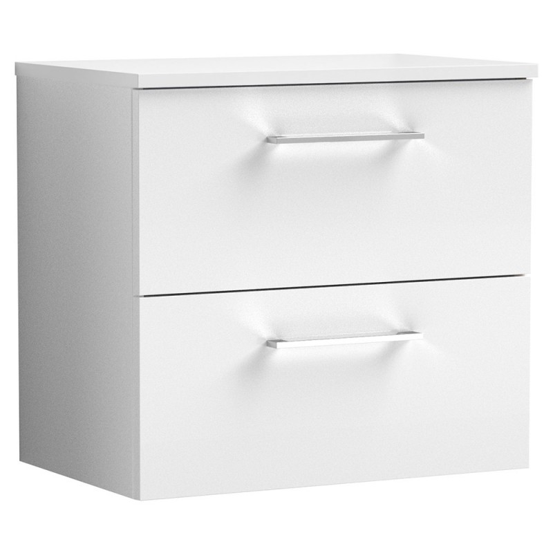 Arno 600mm Wall Hung Double Drawer Worktop Vanity Units