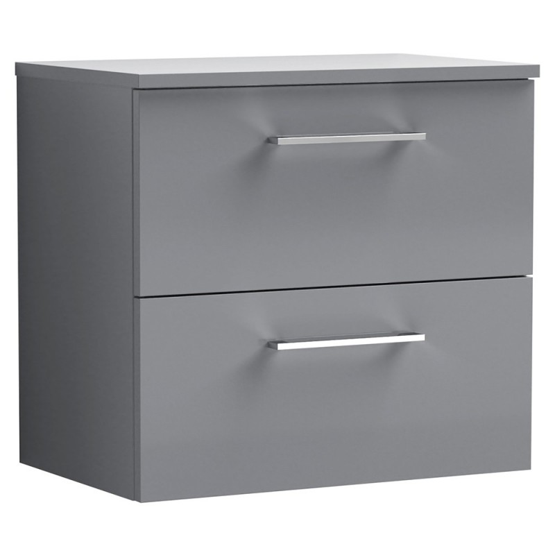 Arno 600mm Wall Hung Double Drawer Worktop Vanity Units