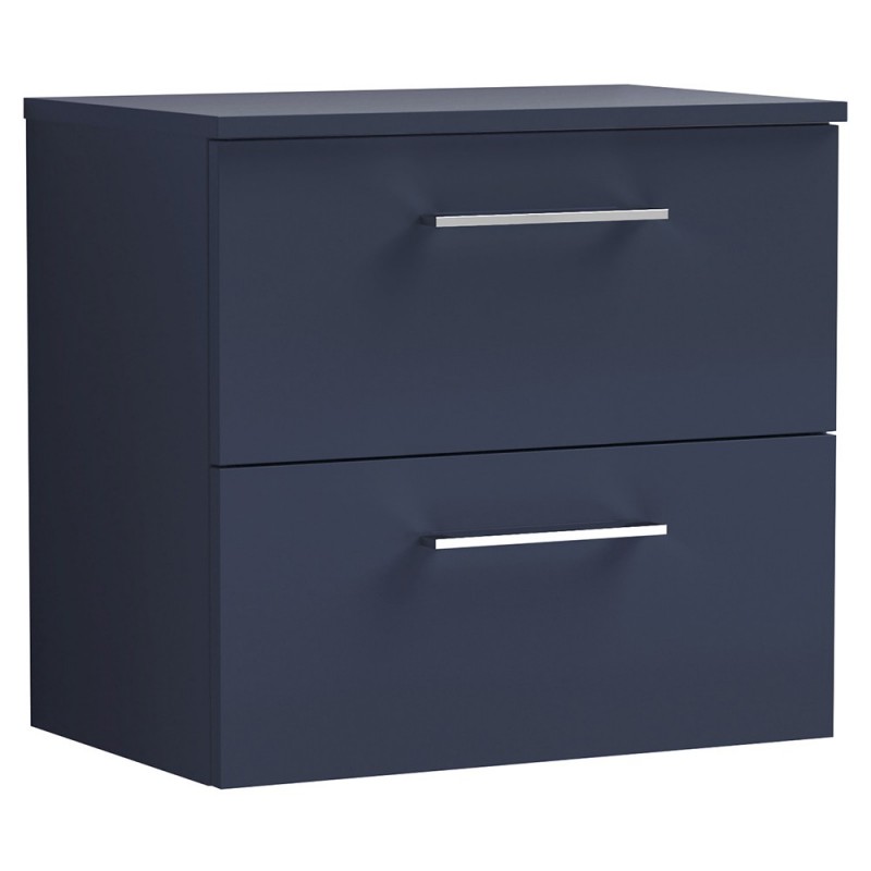 Arno 600mm Wall Hung Double Drawer Worktop Vanity Units