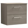 Arno 600mm Wall Hung Double Drawer Worktop Vanity Units