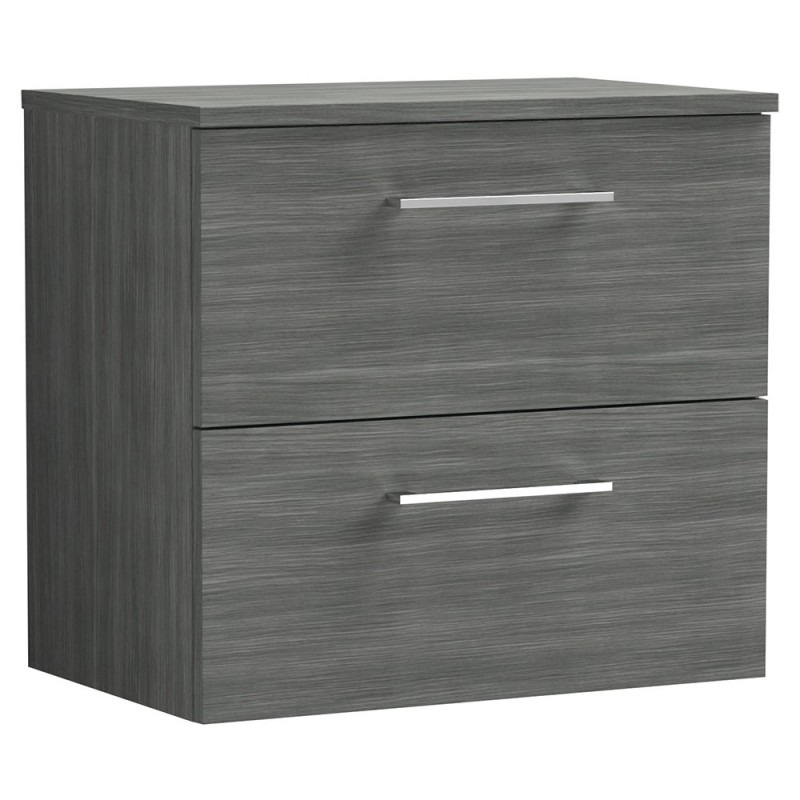 Arno 600mm Wall Hung Double Drawer Worktop Vanity Units