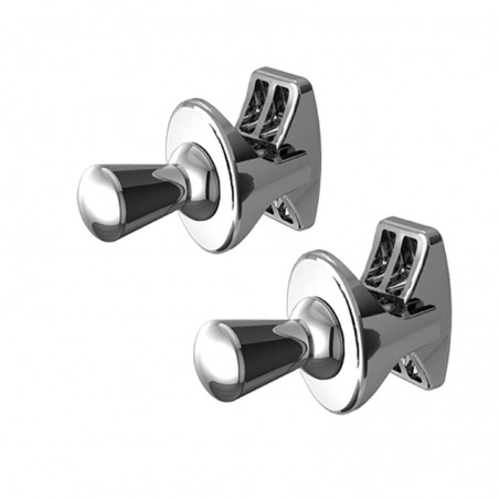 Chrome I Robe Hook (Pair) for Heated Towel Rail