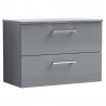 Arno 800mm Wall Hung Double Drawer Worktop Vanity Units