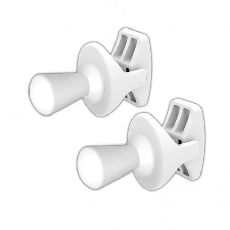 White I Robe Hook (Pair) for Heated Towel Rail