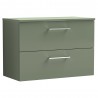 Arno 800mm Wall Hung Double Drawer Worktop Vanity Units