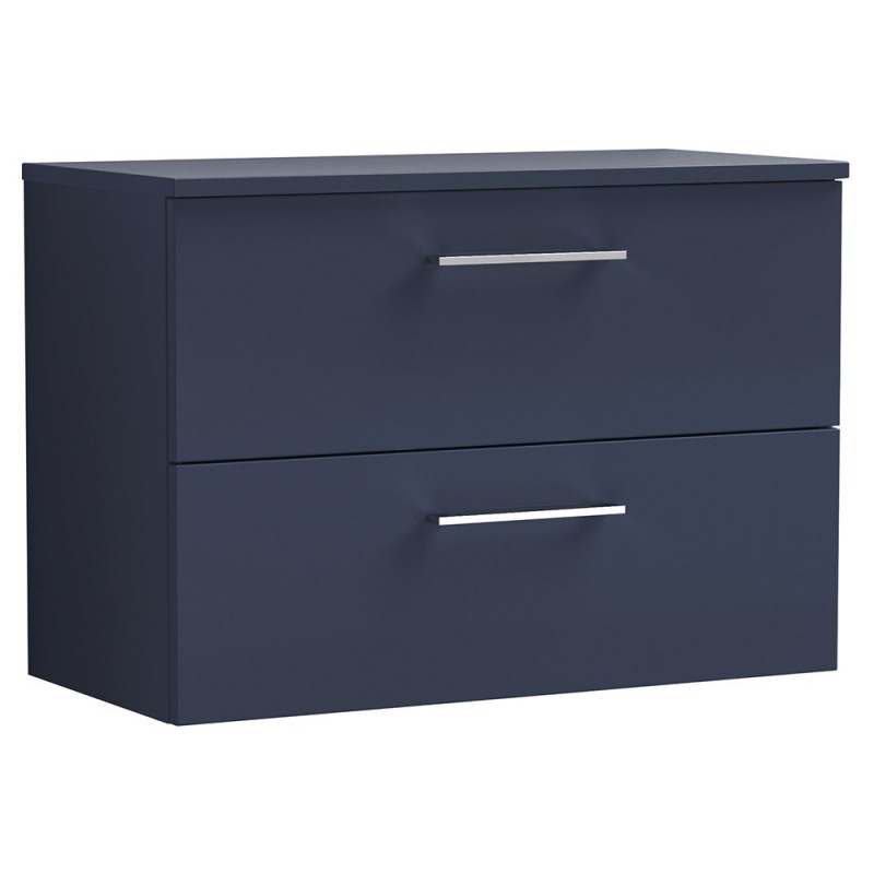 Arno 800mm Wall Hung Double Drawer Worktop Vanity Units