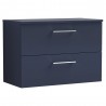 Arno 800mm Wall Hung Double Drawer Worktop Vanity Units