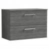 Arno 800mm Wall Hung Double Drawer Worktop Vanity Units