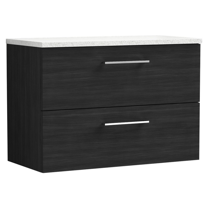 Arno 800mm Wall Hung Double Drawer Worktop Vanity Units