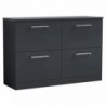 Arno 600mm Freestanding Double Drawer Worktop Vanity Units