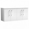 Arno 1200mm Wall Hung Double Basin Cupboard Worktop Vanity Units