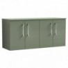 Arno 1200mm Wall Hung Double Basin Cupboard Worktop Vanity Units