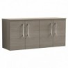 Arno 1200mm Wall Hung Double Basin Cupboard Worktop Vanity Units