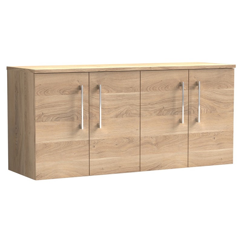 Arno 1200mm Wall Hung Double Basin Cupboard Worktop Vanity Units