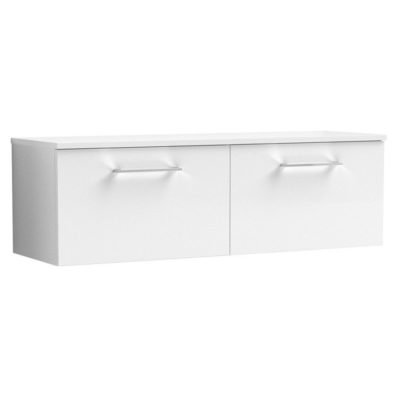 Arno 1200mm Wall Hung Double Drawer Basin Worktop Vanity Units