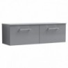 Arno 1200mm Wall Hung Double Drawer Basin Worktop Vanity Units