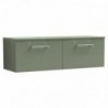 Arno 1200mm Wall Hung Double Drawer Basin Worktop Vanity Units