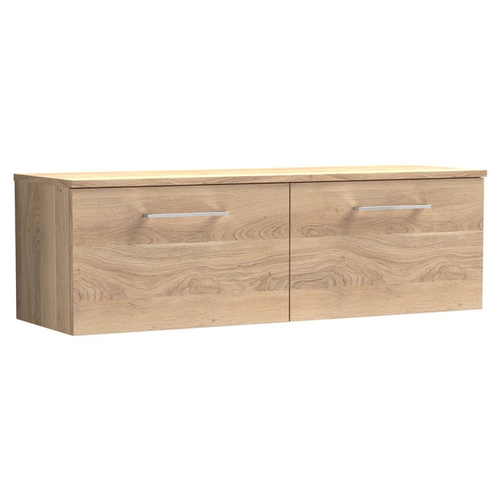 Arno 1200mm Wall Hung Double Drawer Basin Worktop Vanity Units