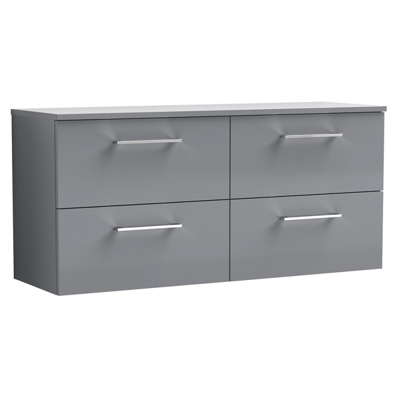 Arno 1200mm Wall Hung 4-Drawer Double Basin Worktop Vanity Units